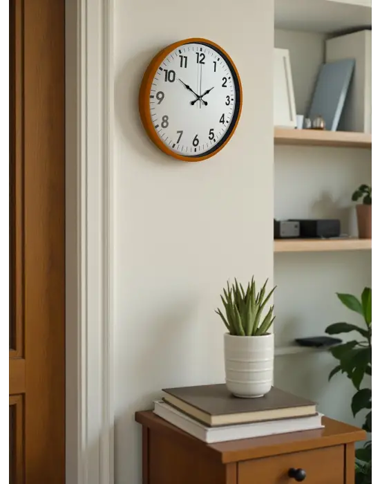 36 Cm Standart Turuncu Duvar Saati