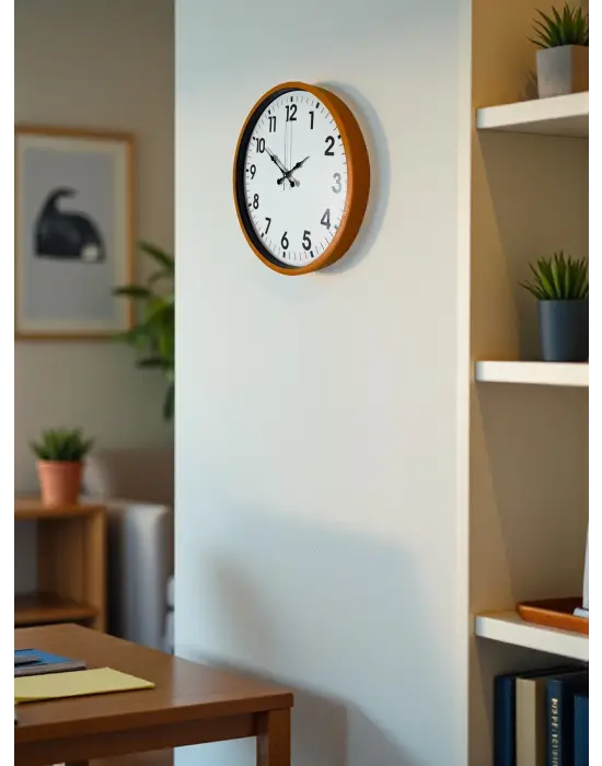 36 Cm Standart Turuncu Duvar Saati