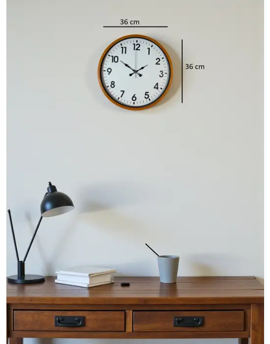 36 Cm Standart Turuncu Duvar Saati