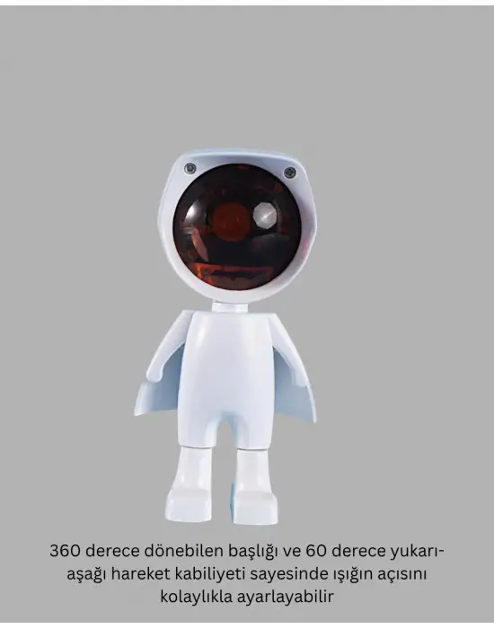 360° Ayarlanabilir Başlıklı Astronot Gece Lambası