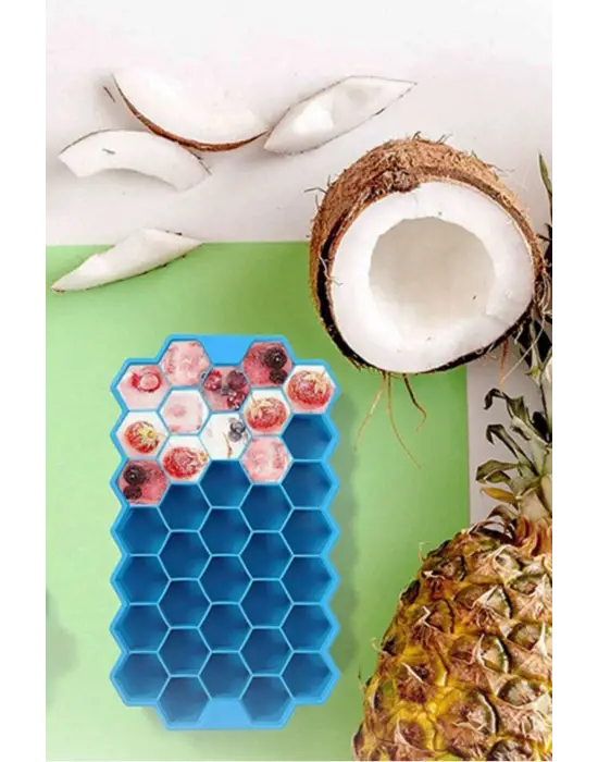 37 Bölmeli Slikon Petek Şeklinde Buz Kalıbı