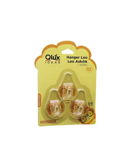 3pcs Leo Askı Şeffaf Askı Yapışkanlı Montaj