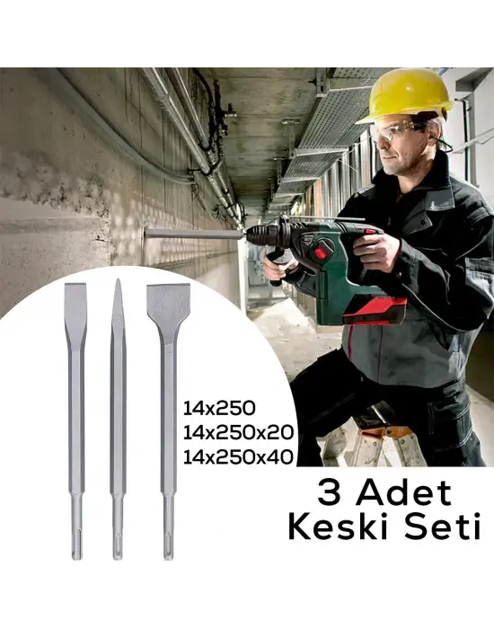 3pcs Murç Seti Sivri -düz 25cm