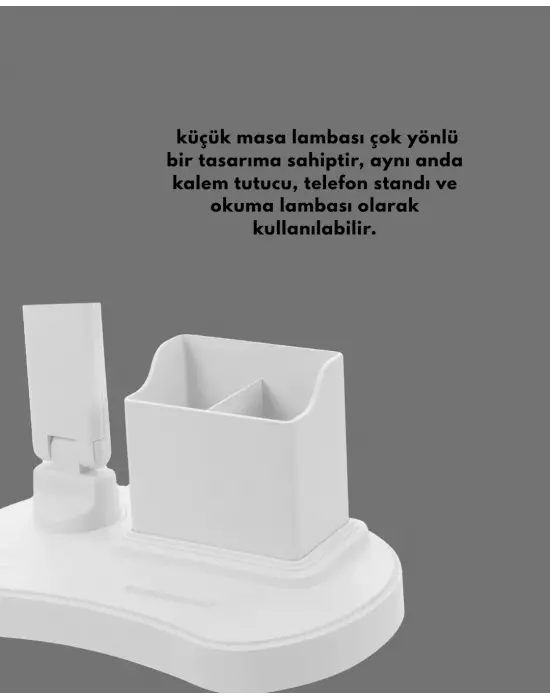 3’ü 1 Arada Çok Amaçlı Masa Lambası | Göz Yormayan Işık, Organizer Tasarım