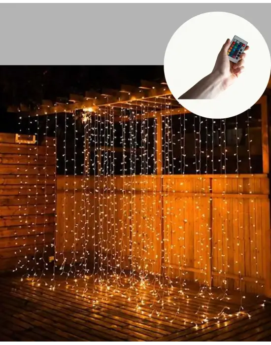 3x3 Metre Perde Led Işık – Parti Ve Bahçe Dekorasyonu