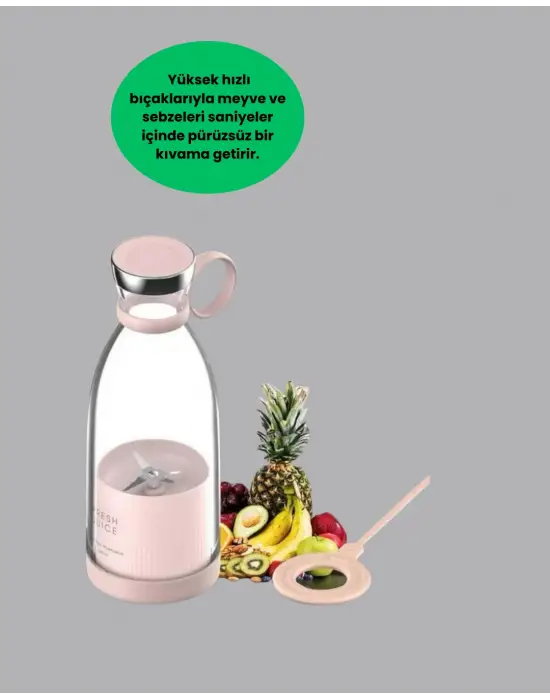 4 Bıçaklı Gıda Sınıfı Paslanmaz Çelik Taşınabilir Blender