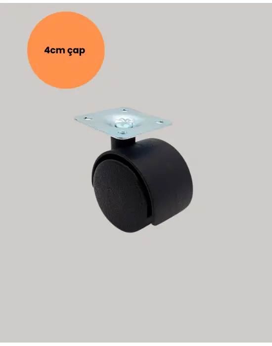 4 Cm Döner Ayak Kilitsiz 4 Adet Mobilya Ve Sehpa Ayağı