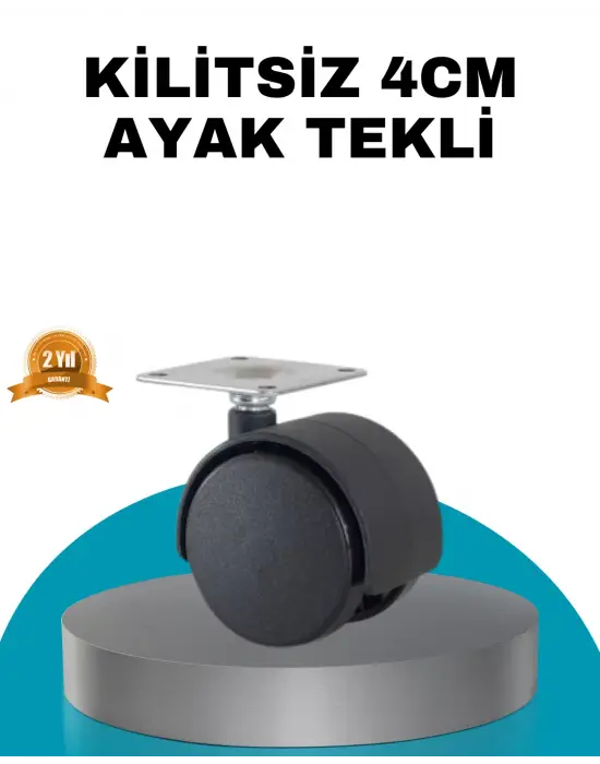 4 Cm Kilitsiz Masa Ayağı Tekli Sessiz Ve Akıcı Hareket
