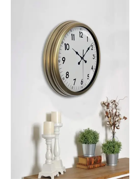 40 cm Eskitme Metal Standart Duvar Saati