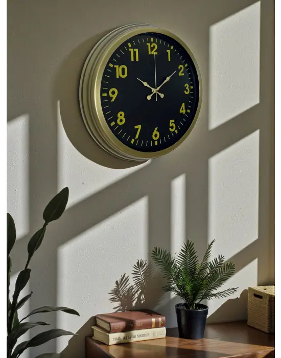 40 Cm Metal Eskitme Klasik Duvar Saati
