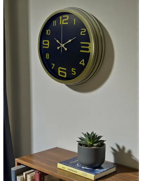 40 Cm Metal Eskitme Vintage Duvar Saati