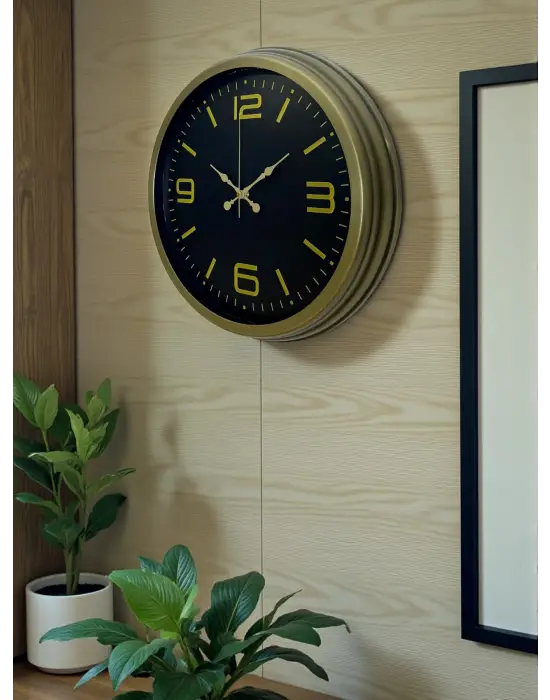 40 Cm Metal Eskitme Vintage Duvar Saati