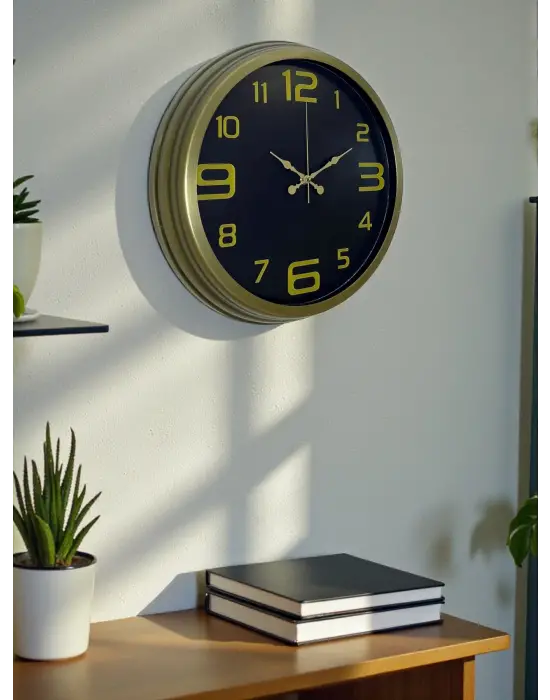 40 Cm Metal Eskitme Vintage Duvar Saati