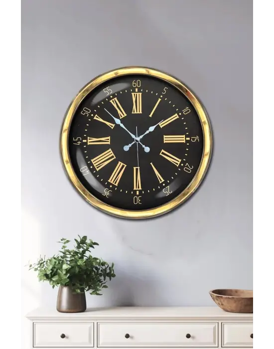 40 cm Metal Gold Roma Rakamlı Duvar Saati