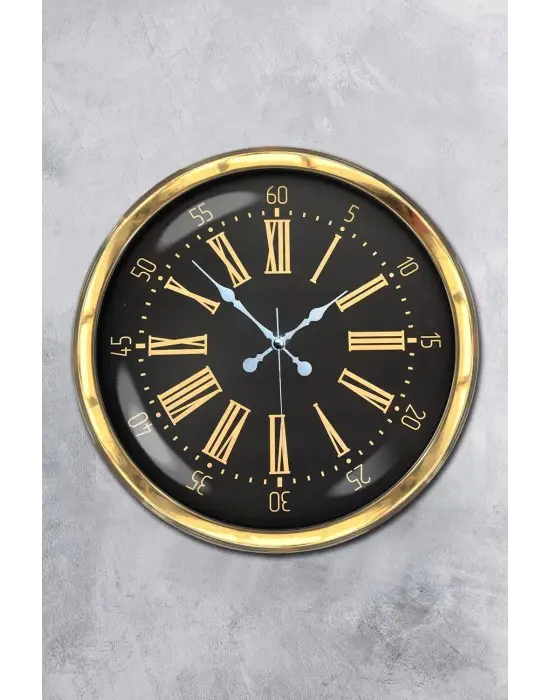 40 cm Metal Gold Roma Rakamlı Duvar Saati