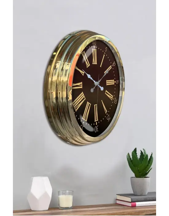 40 cm Metal Gold Roma Rakamlı Duvar Saati