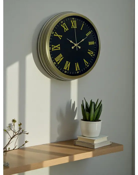 40 Cm Metal Vintage Roma Rakamlı Duvar Saati