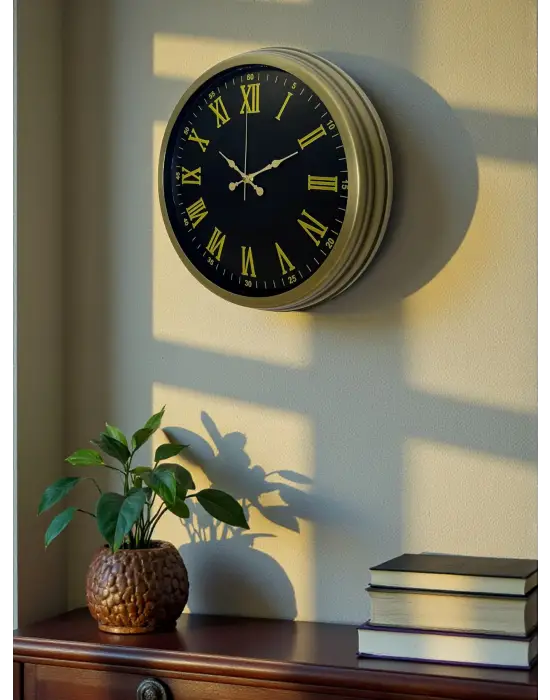 40 Cm Metal Vintage Roma Rakamlı Duvar Saati