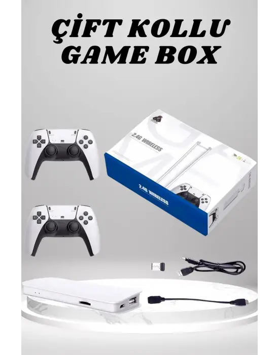 4k 3d Hd Görüntü Kaliteli Kablosuz Çift Kollu 20.000 Oyunlu Retro Oyun Konsolu Tv Box