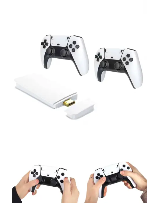 4k Hd Görüntü Kaliteli Retro Game Stick 20000 Oyunlu Çift Kollu Beyaz Game Stick