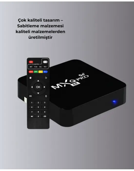 4k Ultra Hd Tv Box – 2gb Ram, 16gb Hafıza, Android Akıllı Medya Oynatıcı