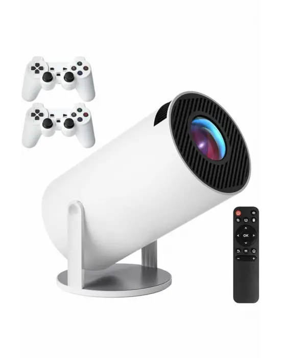 4k Wireless Çift Kollu Kumandalı Oyun Projeksiyonu Retro Video Oyunu