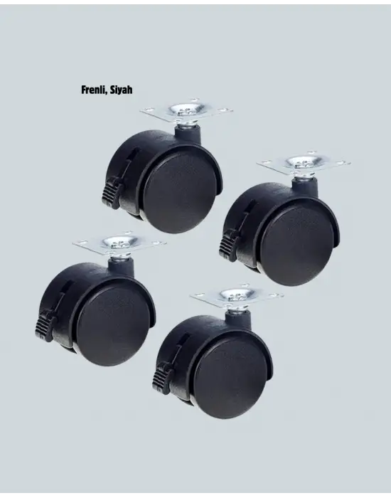 4’lü Kilitli Tekerlek Ayak 4 Cm Sessiz Ve Dayanıklı