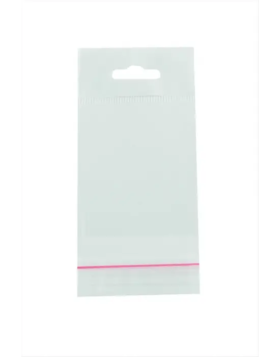 5*20 Yapışkanlı 1000 Adet Askılı Şeffaf Poşet