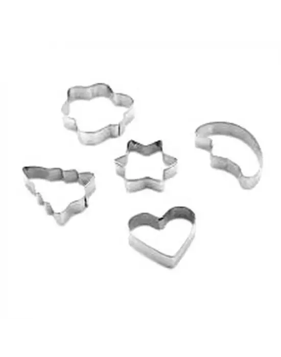 5 Parça  Metal Bisküvi Kurabiye Kalıp