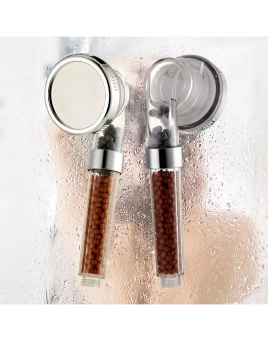 %50 Su Tasarruflu ve Arıtmalı Doğal Taşlı Banyo El Duş Başlığı