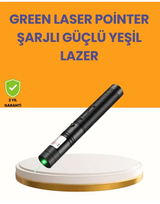 5000mw Yeşil Lazer Pointer Profesyonel Uzun Menzilli