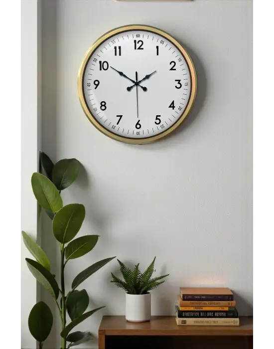 52 cm Eskitme Metal Dekoratif Duvar Saati