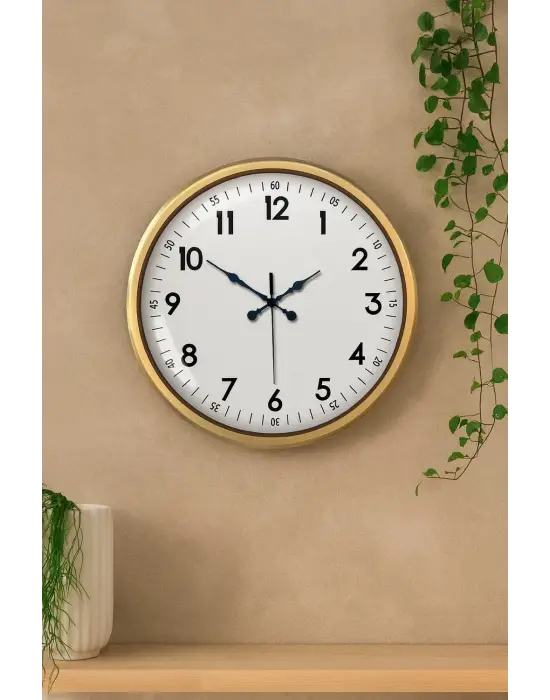 52 cm Eskitme Metal Dekoratif Duvar Saati