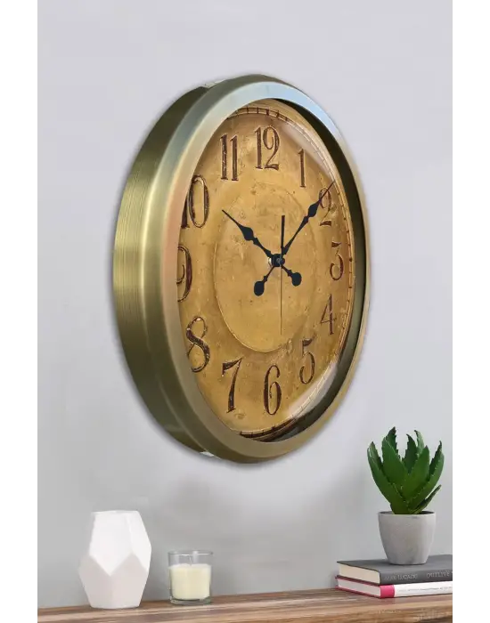 52 cm Eskitme Metal Retro Duvar Saati