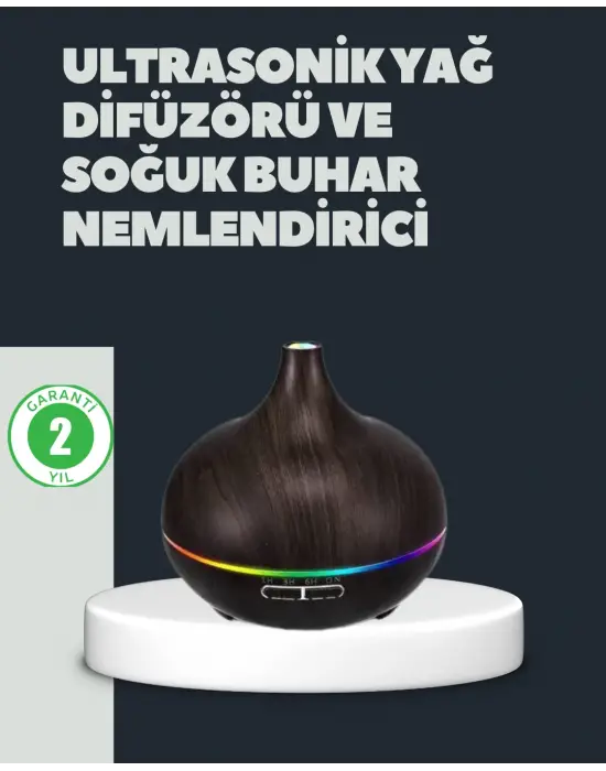550ml Ultrasonik Hava Nemlendirici Ve Aromaterapi Difüzörü