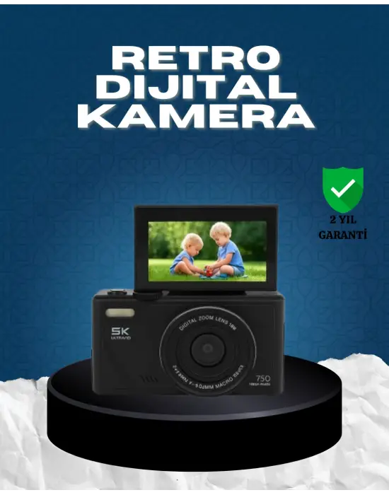 5k Uhd Dijital Kamera 75mp Sensör 18x Zoom Stabilizasyonlu