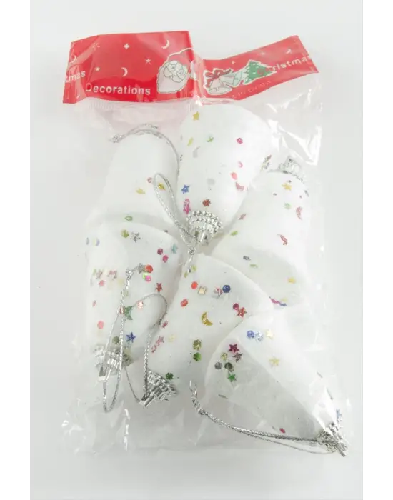 6 Adet Çan Yılbaşı Ağaç Süsü 6 cm