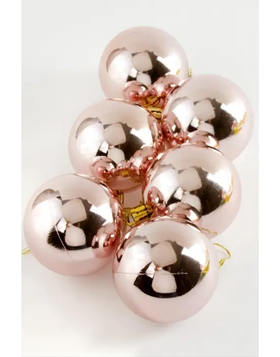 6 Adet Cici Top Yılbaşı Ağaç Süsü 6 cm