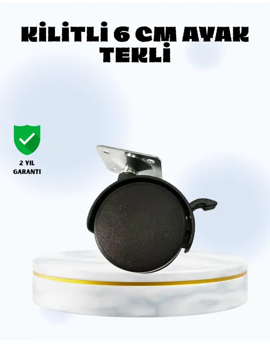 6 Cm Kilitli Tekerlek Ayak Tek Adet