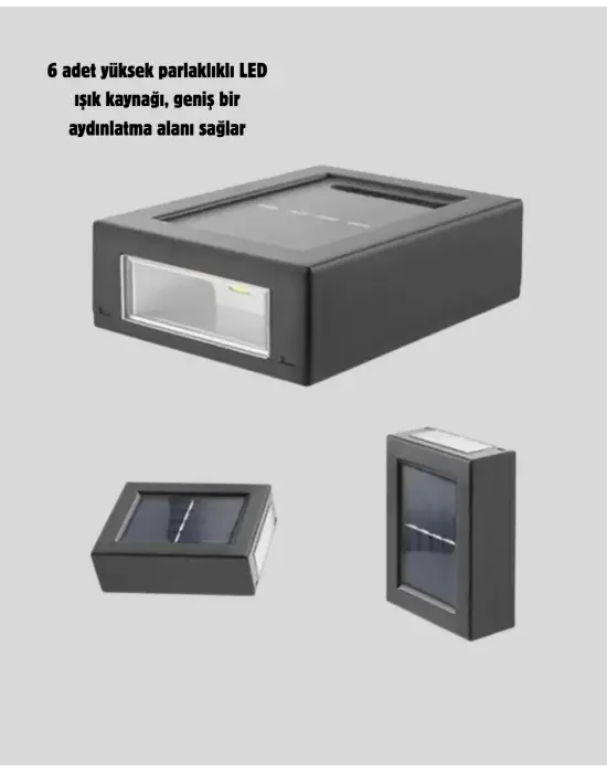 6 Led Güneş Enerjili Sensörlü Lamba – Akıllı Işık Sensörlü, Enerji Tasarruflu Bahçe Aydınlatma