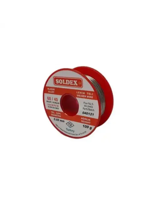 60/40 Lehim Teli 100 gr 0,50 mm (Sn:60 / Pb:40)