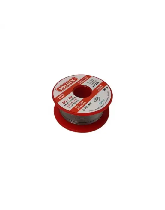 60/40 Lehim Teli 100 gr 0,75 mm (Sn:60 / Pb:40)