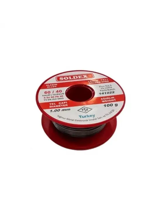 60/40 Lehim Teli 100 gr 1,00 mm (Sn:60 / Pb:40)