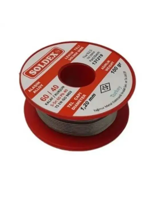 60/40 Lehim Teli 100 gr 1.20 mm (Sn:60 / Pb:40)