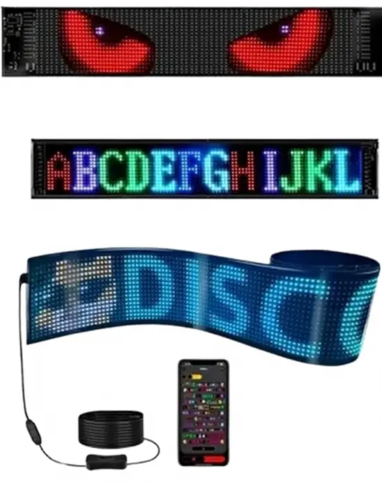 60 Cm Led Matrix Panel 16x96 Piksel Bluetooth Kontrollü Rgb Kayan Yazı Ekranı