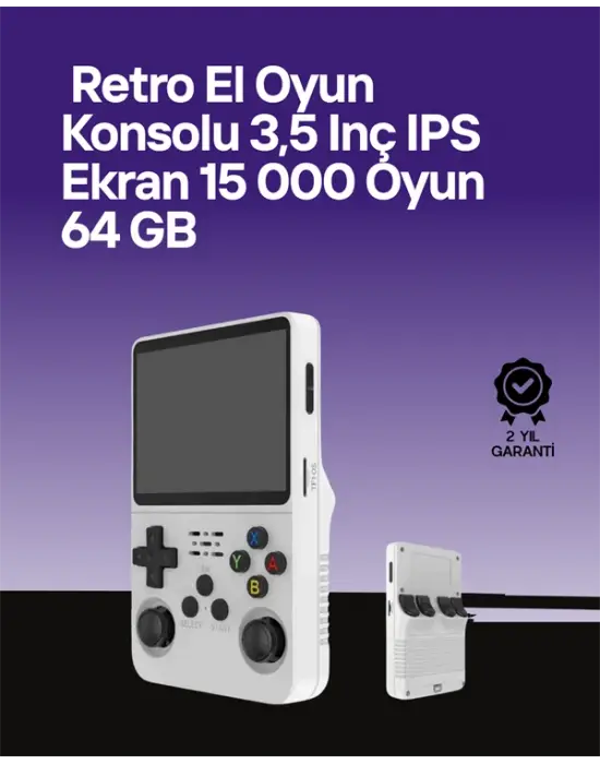 64 Gb Retro Oyun Konsolu – Çoklu Emülatör Desteği, Linux Tabanlı Açık Sistem