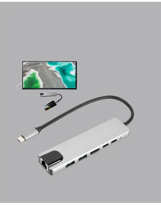 Usb‑c Çoklu Bağlantı Merkezi – 5 Gbps, 100‑240 v, Sağlam Eloksal Tasarım