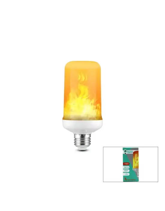 7w E14 Alev Ampul Lamba 560 Lümen