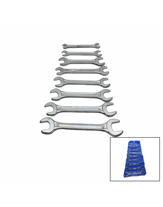 8 Parça  Ağzı Açık 6-22mm Anahtar Takımı
