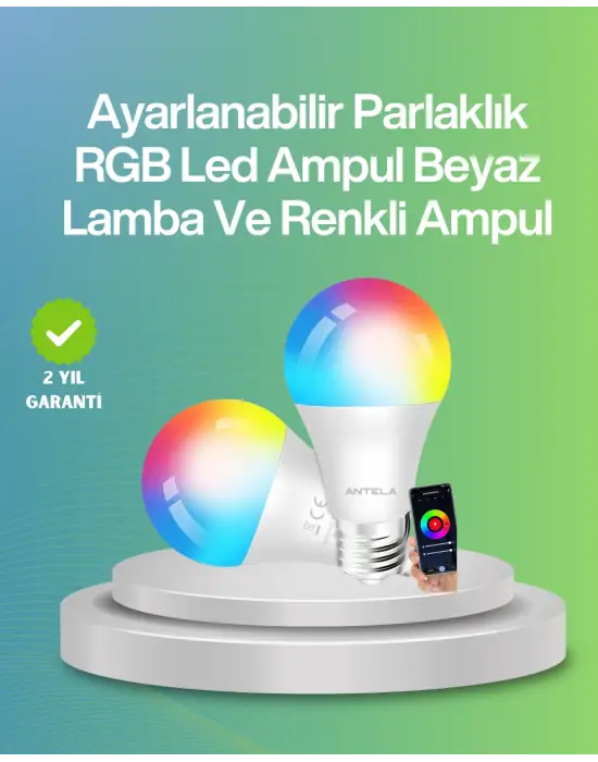 9 Watt Beyaz Işık Ve Renk Ayarlı Akıllı Led Ampul